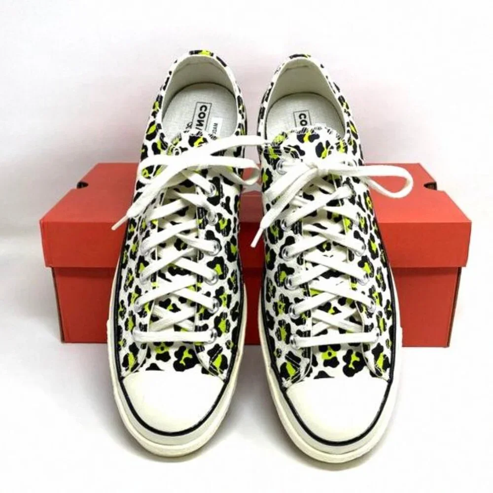 💖MEGA SALE💖Converse CHUCK 70 OX EGRET Black Leopard 164410C Men's Low Print
